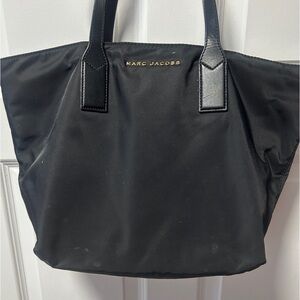 Marc Jacobs Black Nylon Tote with Gold Logo